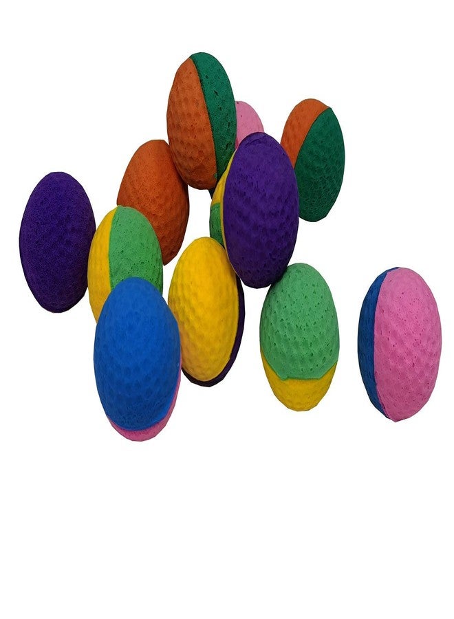 SHUYUE 12 Pack Pet Ball Foam Sponge Cat Toy Soft Bouncy Noise Free (12pcs Pet Foam Sponge) - Image 3