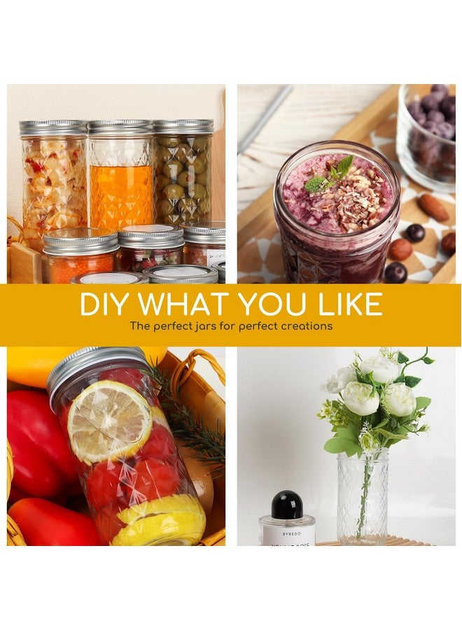 CycleMore 15 Pcs 12oz Mason Jars With One Piece Silver Metal Lids, Canning Jars Glass Regular Mouth Jar for Honey, Jam, Jelly, Wedding Favors, Kitchen Food Storage - Image 5