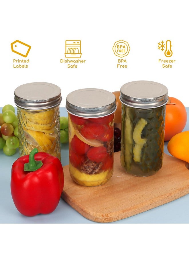 CycleMore 15 Pcs 12oz Mason Jars With One Piece Silver Metal Lids, Canning Jars Glass Regular Mouth Jar for Honey, Jam, Jelly, Wedding Favors, Kitchen Food Storage - Image 4