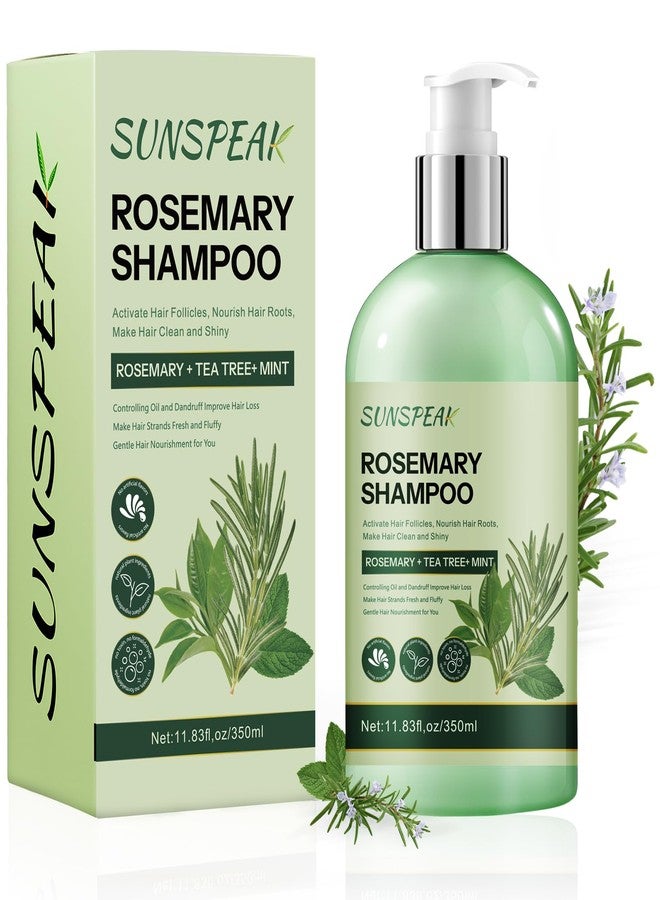 Sunspeak Rosemary Shampoo for Hair Growth: Thickening & Regrowth Shampoo with Tea Tree Oil Mint Biotin for Anti-Hair Loss & Thinning Hair for Women & Men - Strengthening Plant Formula, Sulfate Free - Image 1