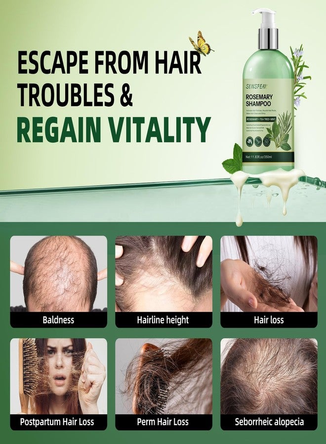 Sunspeak Rosemary Shampoo for Hair Growth: Thickening & Regrowth Shampoo with Tea Tree Oil Mint Biotin for Anti-Hair Loss & Thinning Hair for Women & Men - Strengthening Plant Formula, Sulfate Free - Image 4