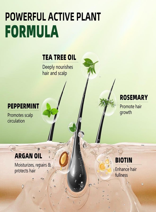Sunspeak Rosemary Shampoo for Hair Growth: Thickening & Regrowth Shampoo with Tea Tree Oil Mint Biotin for Anti-Hair Loss & Thinning Hair for Women & Men - Strengthening Plant Formula, Sulfate Free - Image 5