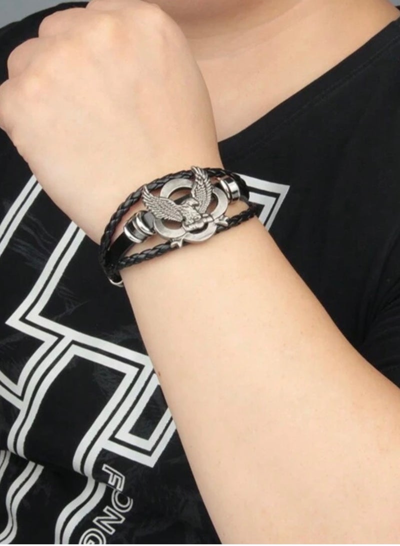 جوليري إيفريداي اسوارة رجالية أنيقة مصنوعة من الجلد الاصطناعي عالي الجودة - Image 2