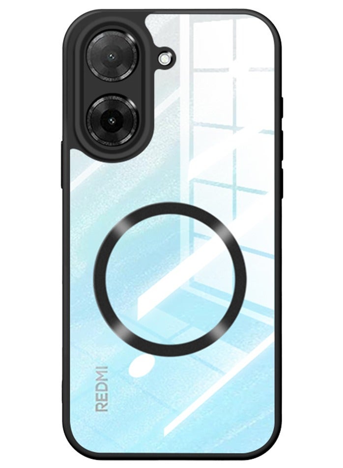 CHEROSIN Magnetic Phone Case for Xiaomi Redmi A5 4G/ Xiaomi Poco C71 4G Protector Magnetic Suction Car Phone Case with Anti Drop Function,Yellow-proof, Shock-proof and Drop-proof Phone Cover - Image 1