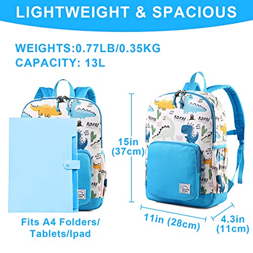 VASCHY Kids backpacks, Cute Lightweight Water Resistant Preschool Backpack for Toddler Boys and Girls Chest Strap Blue - Image 2