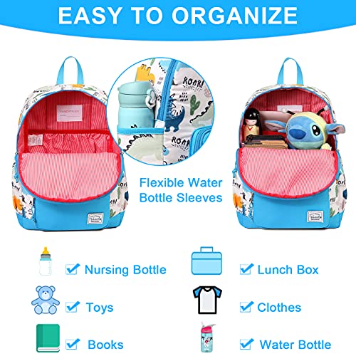 VASCHY Kids backpacks, Cute Lightweight Water Resistant Preschool Backpack for Toddler Boys and Girls Chest Strap Blue - Image 3