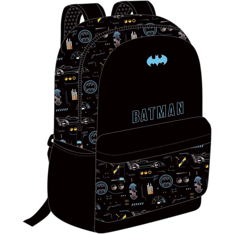 Warner Bros. DC Batman 4 Pcs Backpack Set with Lunch Bag, Water Bottle & Pencil Case - Image 1