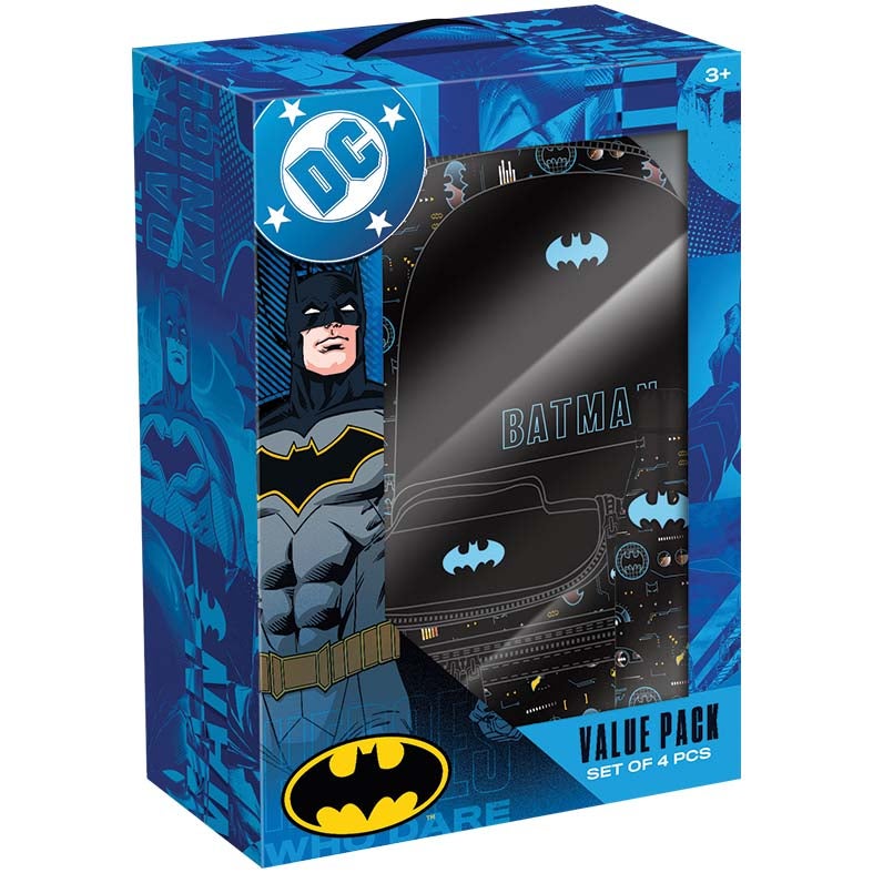 Warner Bros. DC Batman 4 Pcs Backpack Set with Lunch Bag, Water Bottle & Pencil Case - Image 5