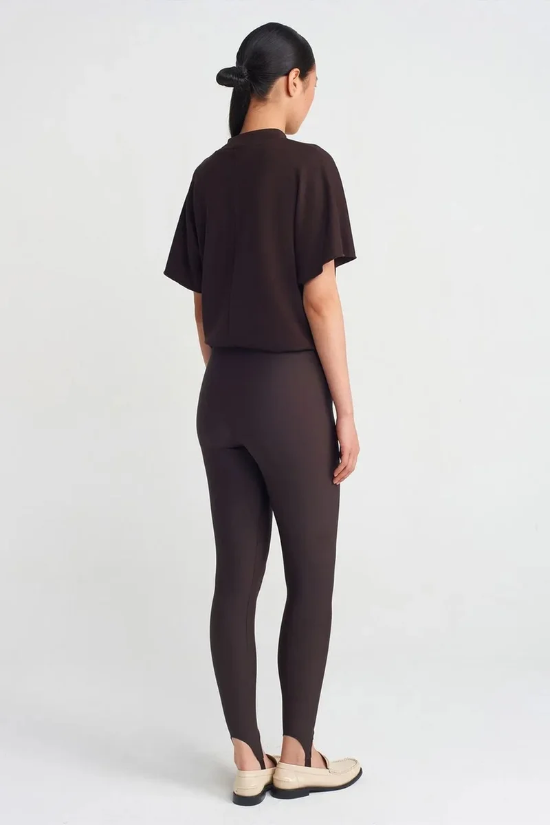Dilvin Coffee Brown DILVIN High-Waist Skinny Leggings for Women | Best Price UAE