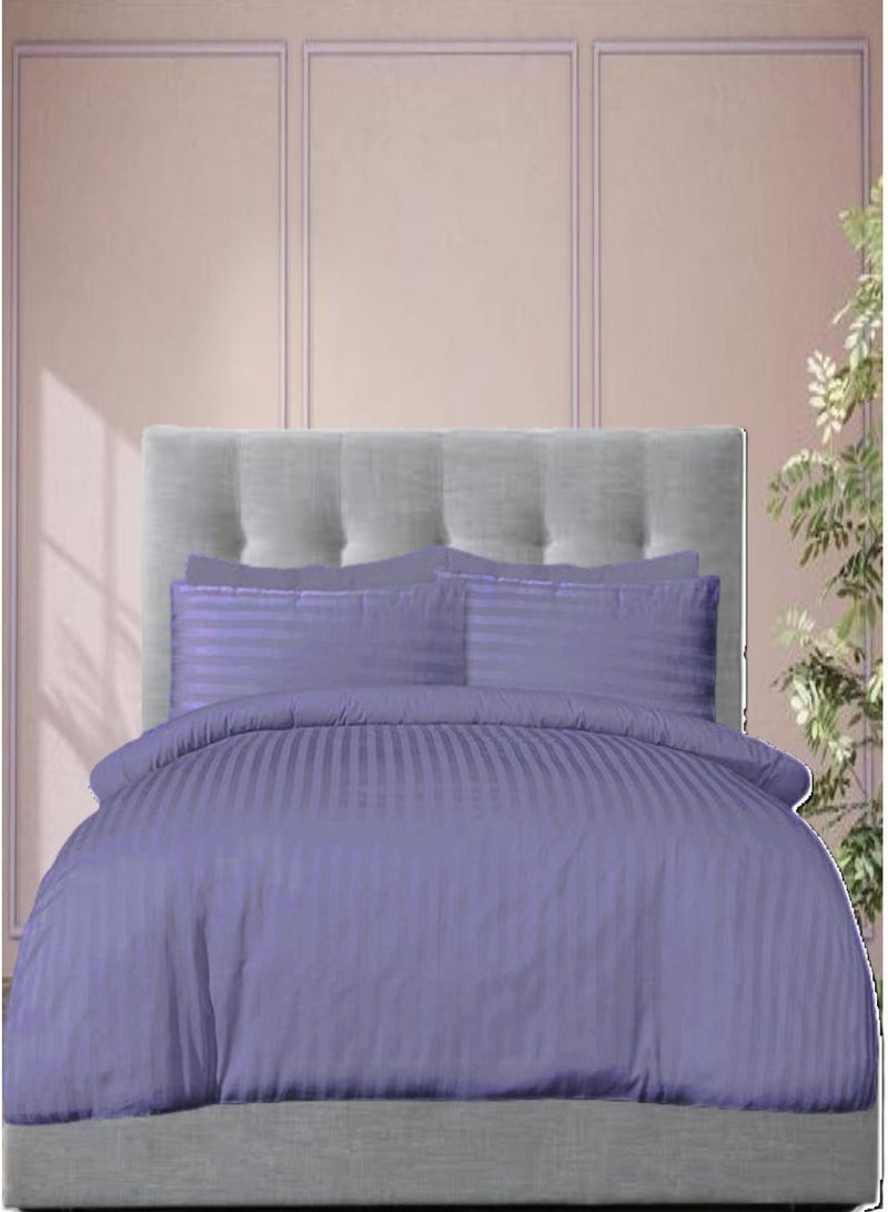 Blueberry طقم غطاء لحاف ملكي 6 قطع - يتضمن 1 غطاء لحاف (220x240 سم)، 1 ملاءة مشدودة (150x200+30 سم)، 4 أغطية وسائد (53x75 سم) - Image 1