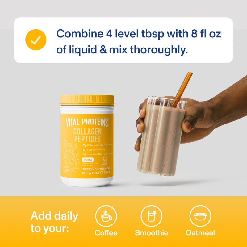 Vital Proteins Collagen Peptides Powder Vanilla - Supports Hair, Skin, Nails, Bones, Joints, Powder for Women - Image 4