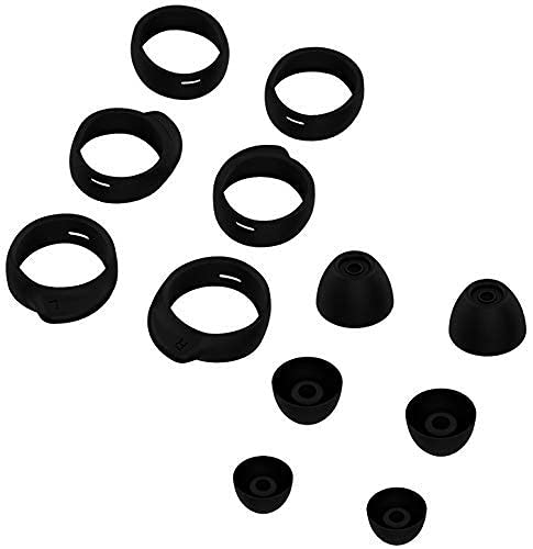 JNSA Replacement Wingtip and Ear Tip Set Compatible with Galaxy Buds/Galaxy Buds Plus (DO NOT Compatible with Galaxy Buds Pro), Wingtips 3 Size 3 Pairs and Ear Tips 3 Size 3 Pairs,Black BWT3PB - Image 2