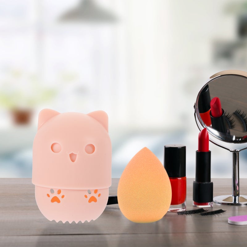2PCS Powder Puff Box Makeup Sponge Holder Beauty Sponge Carrying Case Container - Image 4