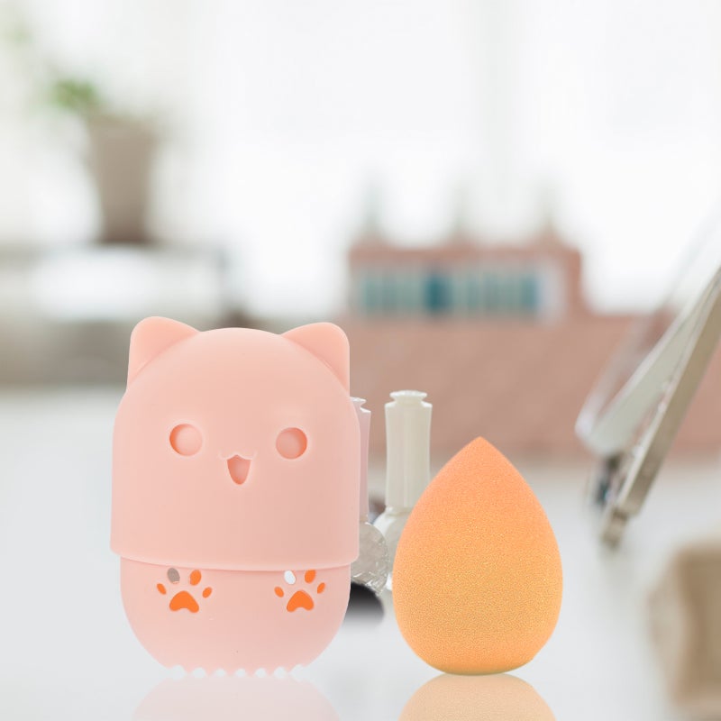 2PCS Powder Puff Box Makeup Sponge Holder Beauty Sponge Carrying Case Container - Image 5