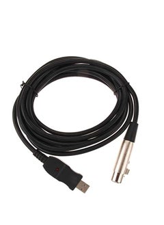 Generic XLR Female to USB Male Cable Cord Adapter Microphone - 3m (Black)  - Image 1