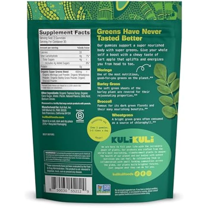 Kuli Kuli Super Energy Gummies - Energy Supplements with Moringa, Caffeine-Free Natural Energy Booster - 60 Non-GMO, Gluten-Free Moringa Gummies - Image 2