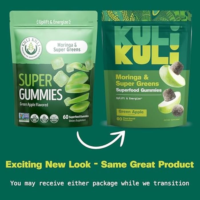 Kuli Kuli Super Energy Gummies - Energy Supplements with Moringa, Caffeine-Free Natural Energy Booster - 60 Non-GMO, Gluten-Free Moringa Gummies - Image 3