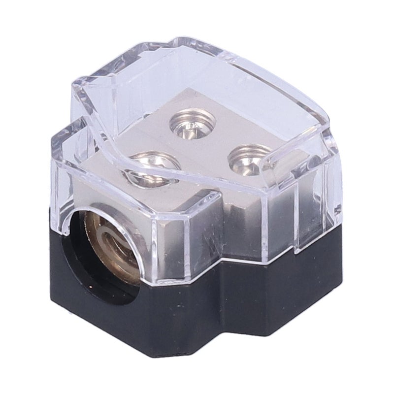0/4 Gauge In Fuse Holder Power Distribution Block with Transparent Cover - High Fire Rating Ground Distribution Block 4/8 Gauge Out for Car Truck Boat RV - Image 2
