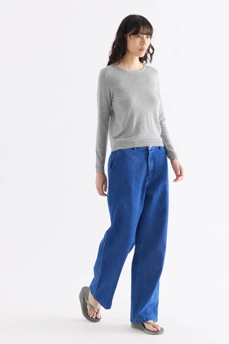 The Editor's Market  Millie Mid-Rise Jeans - Dark Blue Denim for Women | Best Price UAE