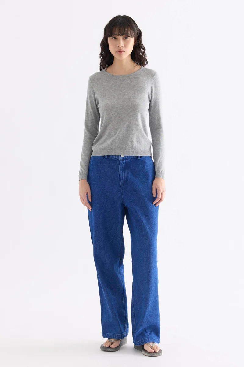 The Editor's Market  Millie Mid-Rise Jeans - Dark Blue Denim for Women | Best Price UAE