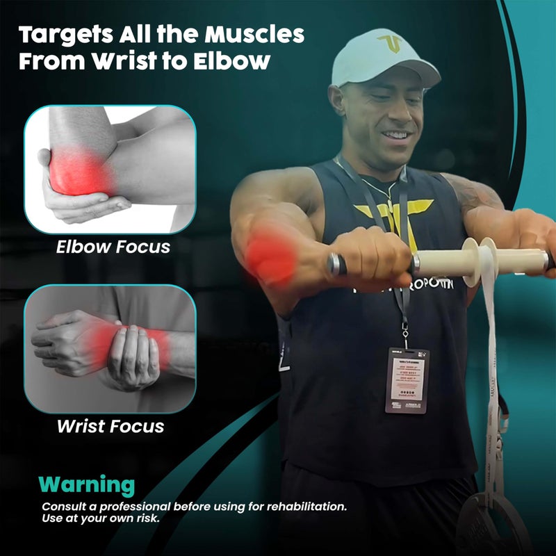 Arm Labz ArmLabz Forearm Roller 2.0 Wrist Roller and Forearm Strengthener, Grip Strength Trainer and Hand Exerciser, Quick Reset, One Arm Use, Wrist and Elbow Health, Forearm Workout Equipment - Image 4