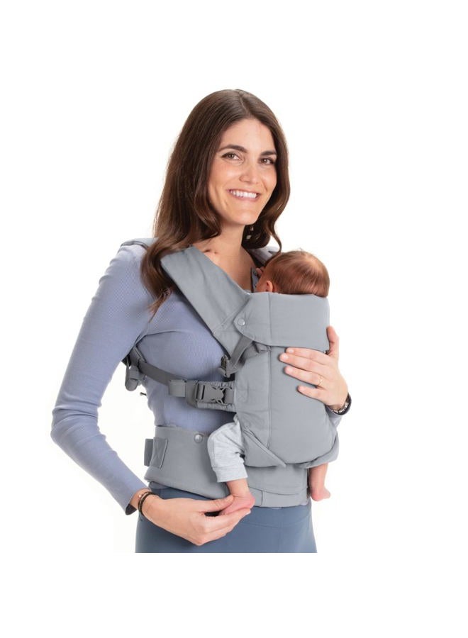 BECO Gemini Baby Carriers from Newborn to Toddler - Certified Ergonomic Newborn Baby Carrier for Infants and Children of 7-35 lbs - M Shape, Adjustable Seat, 100% Cotton (Grey) - Image 1