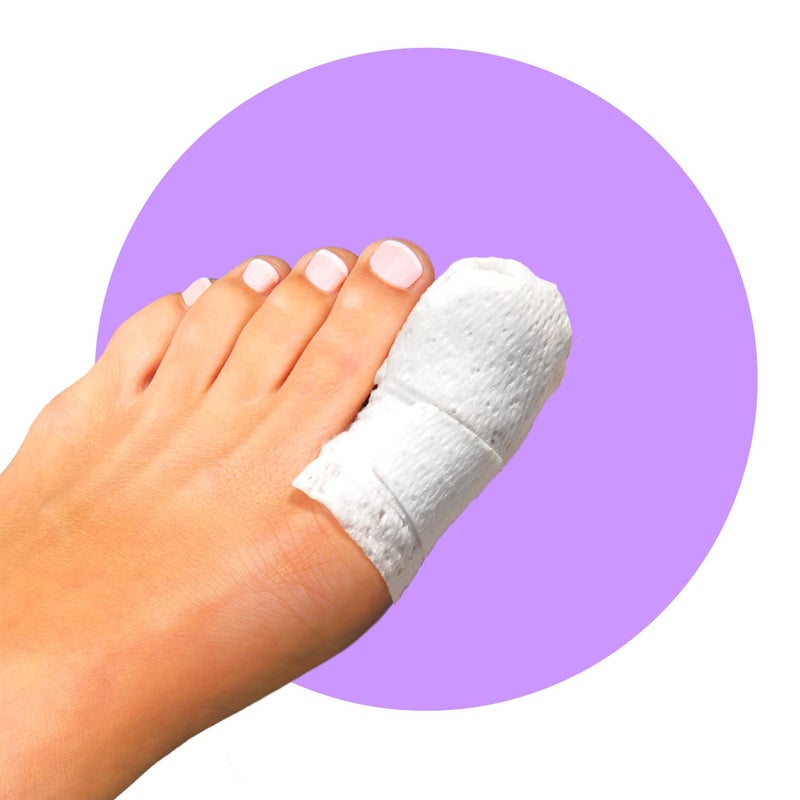BOUNCEBACK MediMitt ToeMitt Big Toe Bandages Non-Adhesive (Full Coverage Big Toe Bandage) (with Absorbent Pad, Medium (Pack of 10)) - Image 1