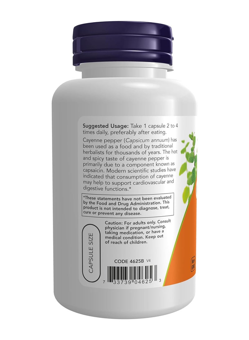 now Supplements, Cayenne (Capsicum Annuum) 500 Mg, Herbal Support, 100 Veg Capsules - Image 2