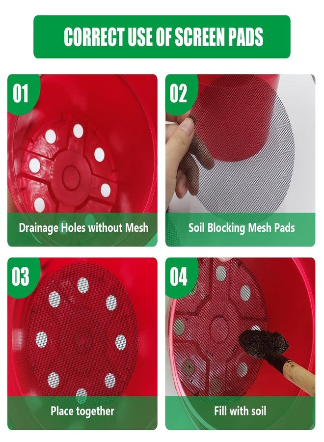 RooTrimmer 200 Pack 68MM, 2.7 inch Round Mesh Nets for Block Soil Leaking of 4 inch Nursery Pots(or Other Pots Bottom Around 2.7") - Image 4