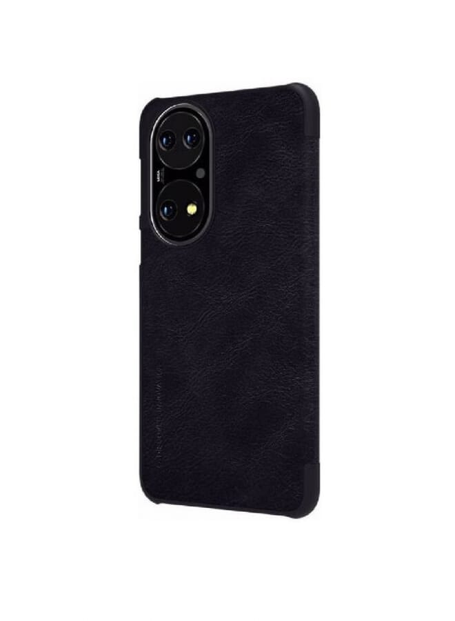 Nillkin Qin Series Classic Flip Leather Protective Case Cover For Huawei P50 Black - Image 3