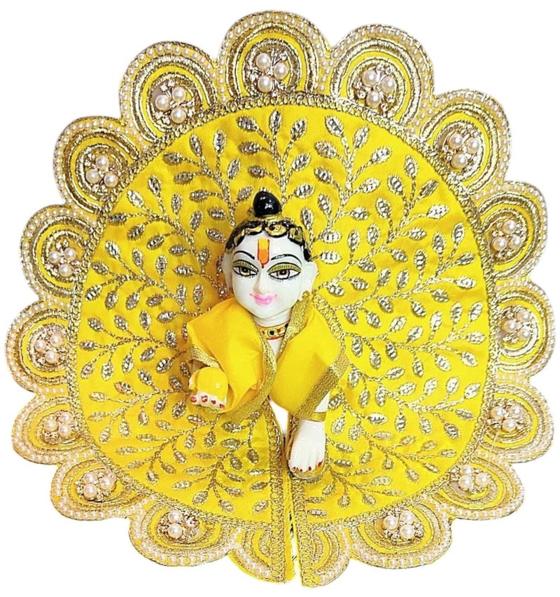 Partish Laddu Gopal Heavy Diwali Janamashtmi Poshak Size 3 l Ladoo Gopal Dress l Bal Gopal l Kanha Ji Thakur Ji Dress(G) - Image 5