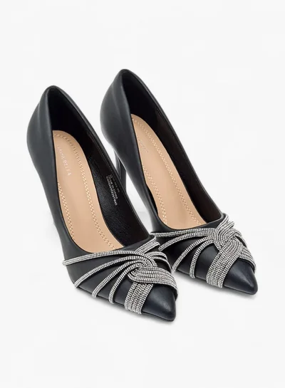 Flora Bella By Shoexpress Women Embellished Slip-On Pumps with Stiletto Heels
