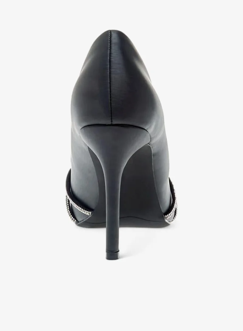 Flora Bella By Shoexpress Women Embellished Slip-On Pumps with Stiletto Heels Ramadan Collection