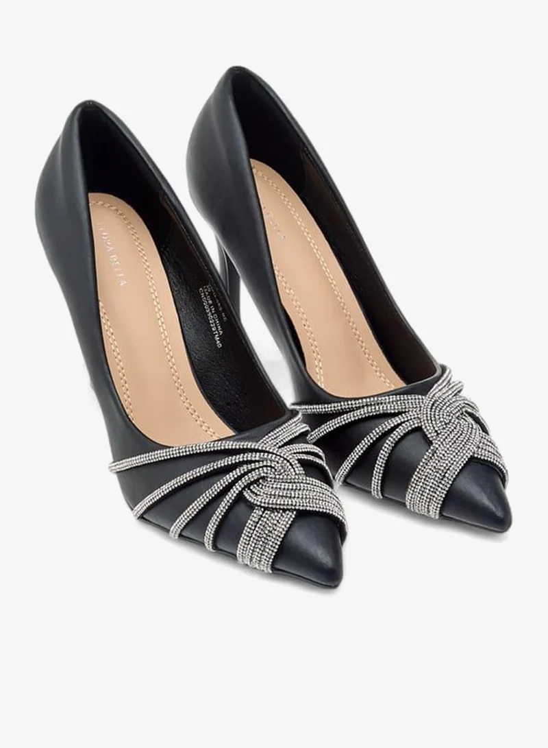 Flora Bella By Shoexpress Women Embellished Slip-On Pumps with Stiletto Heels Ramadan Collection