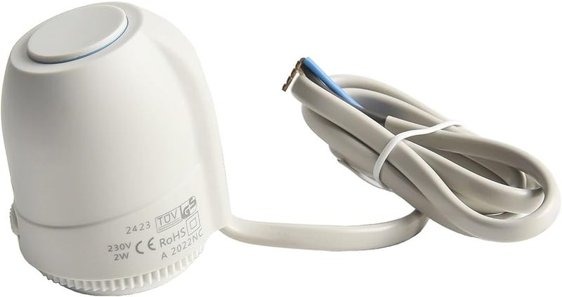 Electric Thermal Actuator M30x1 5 Thread Flame Retardant PC Shell IP54 White - Image 1