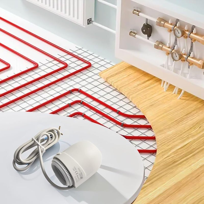 Electric Thermal Actuator M30x1 5 Thread Flame Retardant PC Shell IP54 White - Image 5