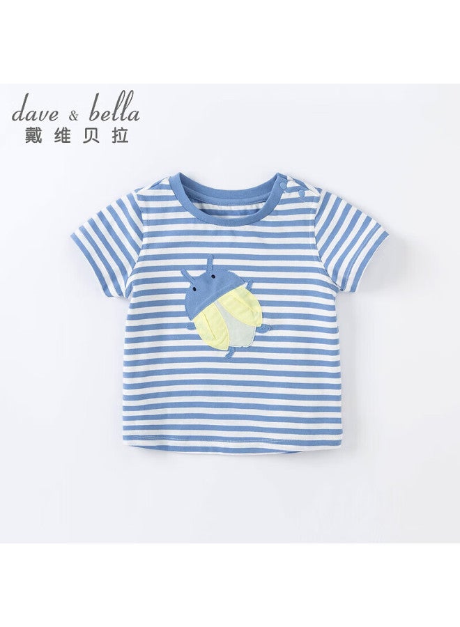 Dave & Bella Children's T-shirt Boys Short Sleeve Summer Clothing Baby Boys Top Infant Cotton Clothes - Image 1