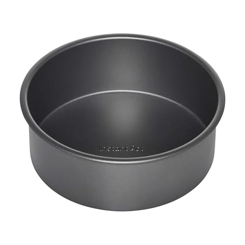 Instant Pot Official Round Cake Pan, 7.7-Inch, Gray - Nonstick, Heavy-Duty, Oven Safe, Ideal for Baking, Cooking, Storing - Compatible with 6-Quart & 8-Quart Cookers, Vortex Air Fryer, Duo Crisp - Image 1