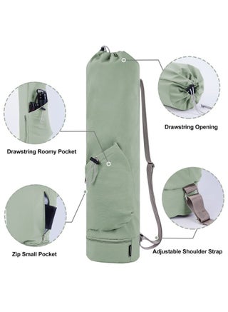 Yoga Mat Bag Large with Adjustable Carry Strap Pilates Bag with Bottle Pocket and Wet Compartment - view 3