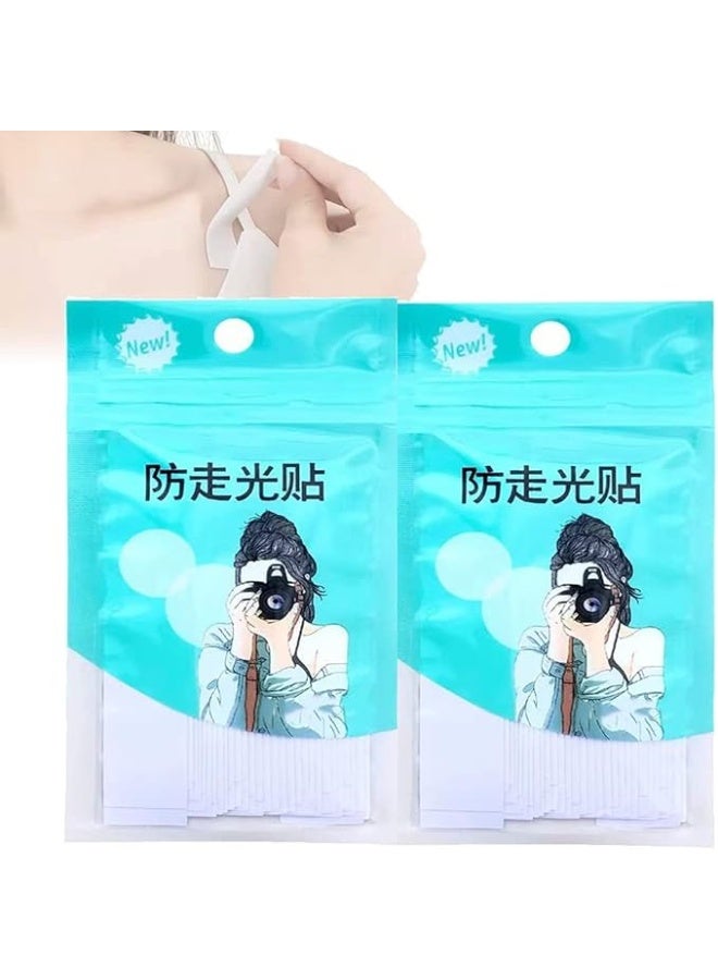 رقعة صدر غير مرئية مضادة للعراة ، شريط مزدوج الجوانب للملابس، شريط عصري للنساء، شريط قماش شفاف، شريط للجسم لتأمين القماش والفساتين (عبوة واحدة، ميديوم)