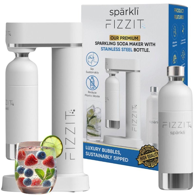 Fizz It Fizzit Spärklï Carbonated Water Soda Maker with Stainless Steel Bottle Included,Dishwasher Safe - Image 1