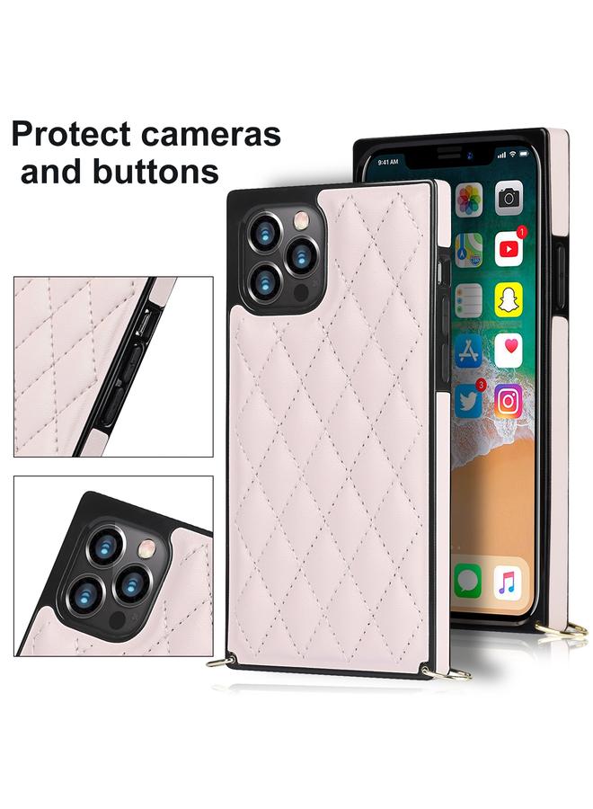 اس-توب جراب لهاتف iPhone 12 Pro Max أنيق بنمط معيني من جلد الألياف الدقيقة + جراب مقاوم للصدمات من مادة TPU مع حزام كروس بودي سلسلة - Image 4