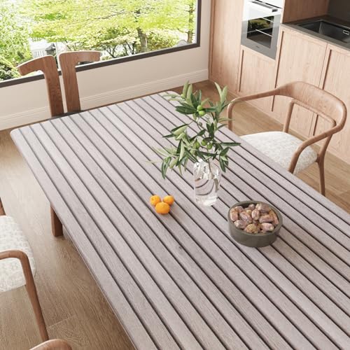 CRE8TIVE Light Grey Wood Slat Wallpaper Peel and Stick Wood Contact Paper Waterproof Faux Wooded Slats Wall Panel Wallpaper 12"x80" Removable Self Adhesive Wood Grain Vinyl Wrap for Bedroom Wall Decor - Image 5