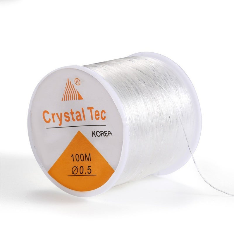 Generic Crystal Stretch Fishing Line Transparent White Stretch Line Jewelry Buddha Bead Line diy Jewelry Jewelry Beaded Bracelet Material 0.5mm thick 