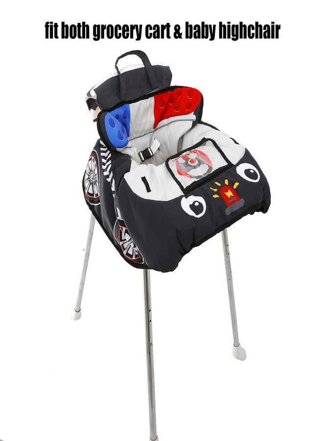 HIVVI Cute Police Car Design Grocery Cart Cover for Baby - Image 3