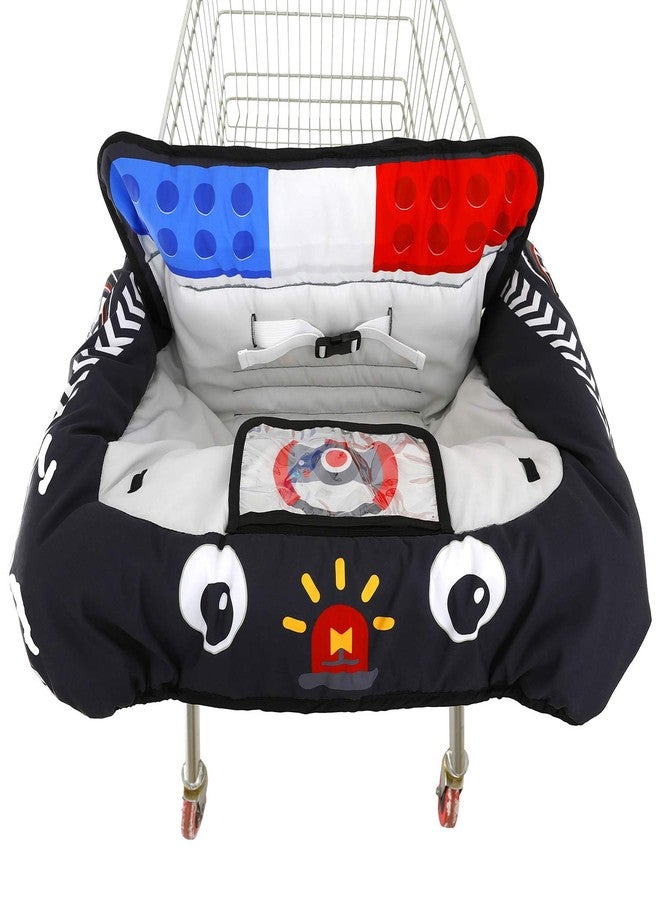 HIVVI Cute Police Car Design Grocery Cart Cover for Baby - Image 1