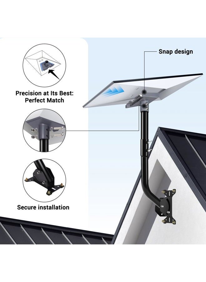 GADFISH Starlink Mount, Compatible with Gen3 Starlink, Adjustable Starlink Gen 3 Mount, Starlink Pole Mount+Starlink Gen 3 Pipe Adapter, Starlink Mounting Kit for Starlink Internet Kit Satellite - Image 4