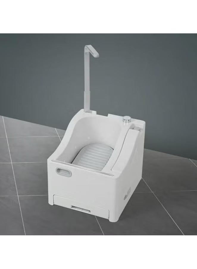 ريبنيو حوض وضوء محمول يعمل بالبطارية سعة 2.5 لتر، متعدد الأغراض لغسل اليدين والقدمين، مثالي لكبار السن، والمخيمات، والمقاهي، وأماكن الوضوء الإسلامية. - Image 2