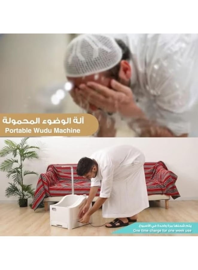 ريبنيو حوض وضوء محمول يعمل بالبطارية سعة 2.5 لتر، متعدد الأغراض لغسل اليدين والقدمين، مثالي لكبار السن، والمخيمات، والمقاهي، وأماكن الوضوء الإسلامية. - Image 4