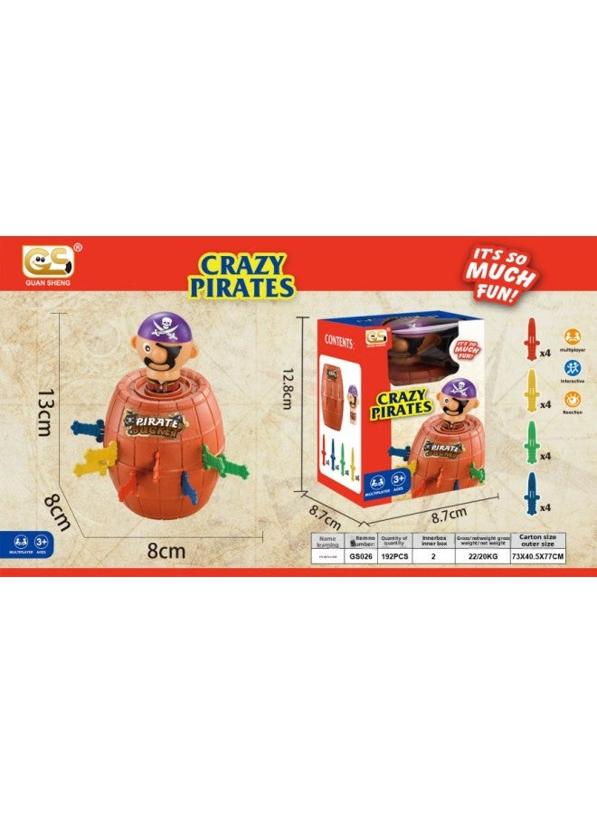 Children's Desktop Game Balance Pirate Ship Parent-child Interactive Board Game Toys Leisure Entertainment Interlocking-Color:Gs026 Pirate Bucket  - Image 1